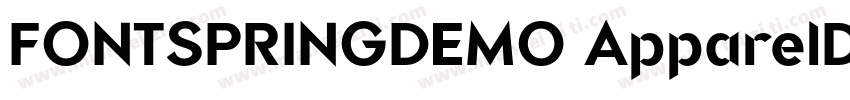 FONTSPRINGDEMO ApparelDisplayRegul字体转换